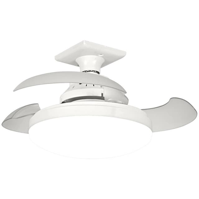 Loftsventilator E27 Ventilator Loftslys med fjernbetjening APP kontrol 3 hastigheder dæmpbar