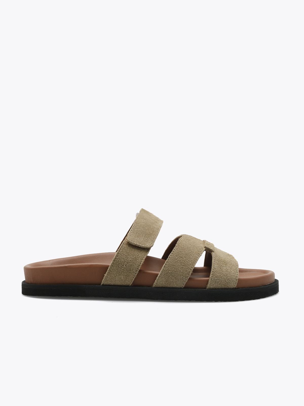 Tropea Sandal Suede Tan - Trapes Sko
