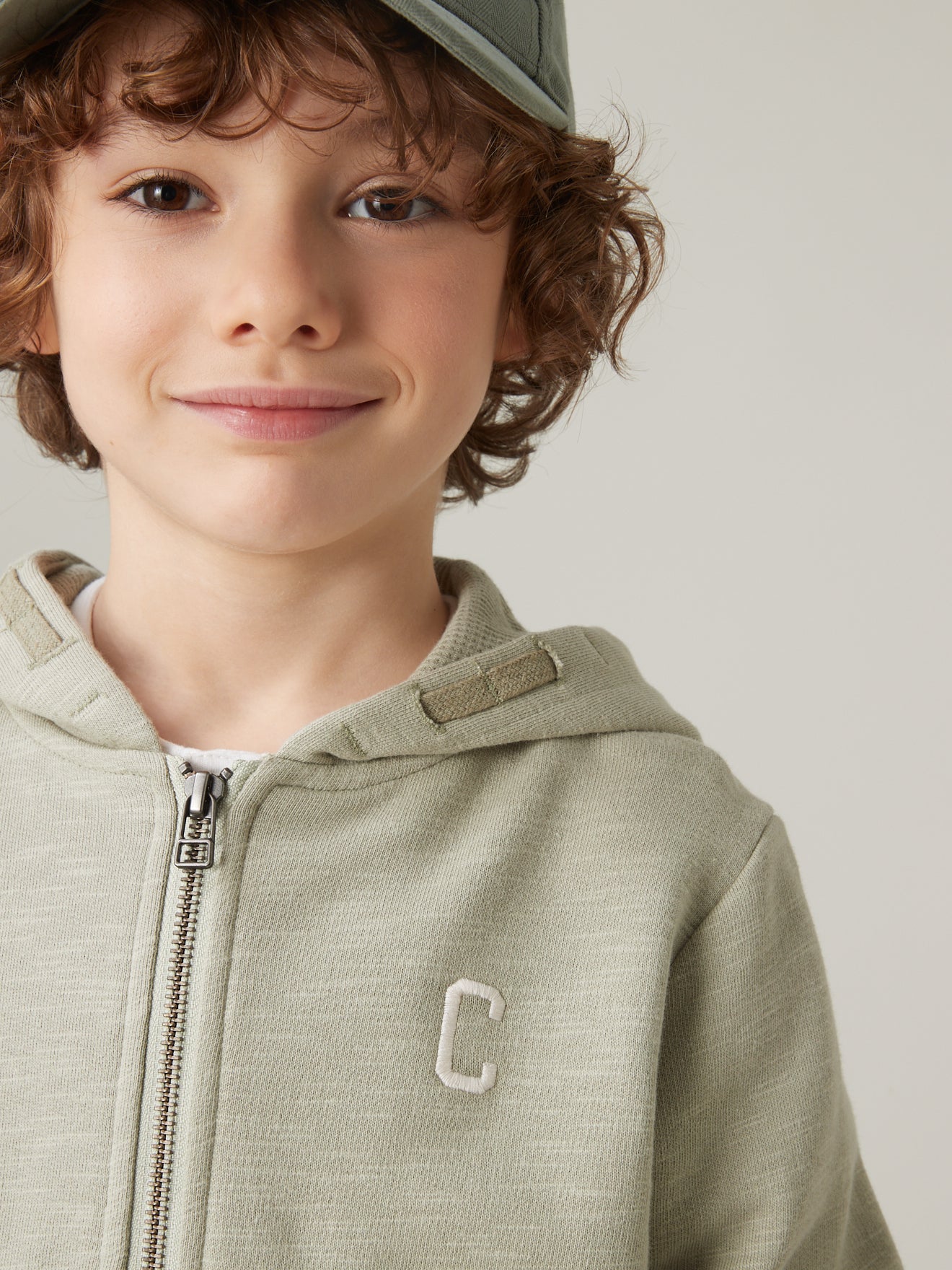 Sweat zippé garçon à capuche