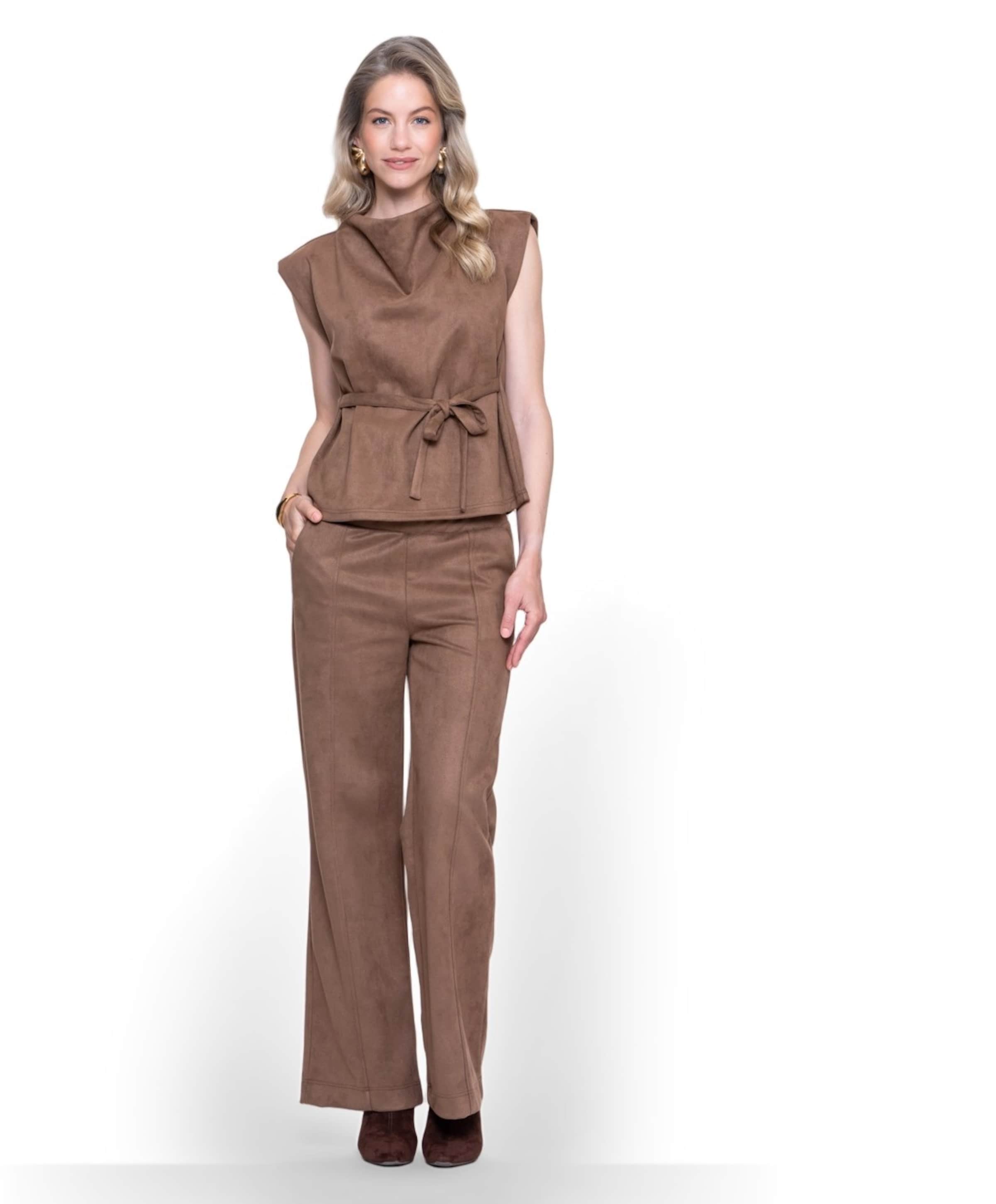 Geisha pants dames broek bruin