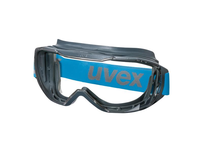 uvex Schutzbrille Megasonic, Klar Innovative Vollsichtschutzbrille mit einzigartigem Rahmendesign für Brillenträger