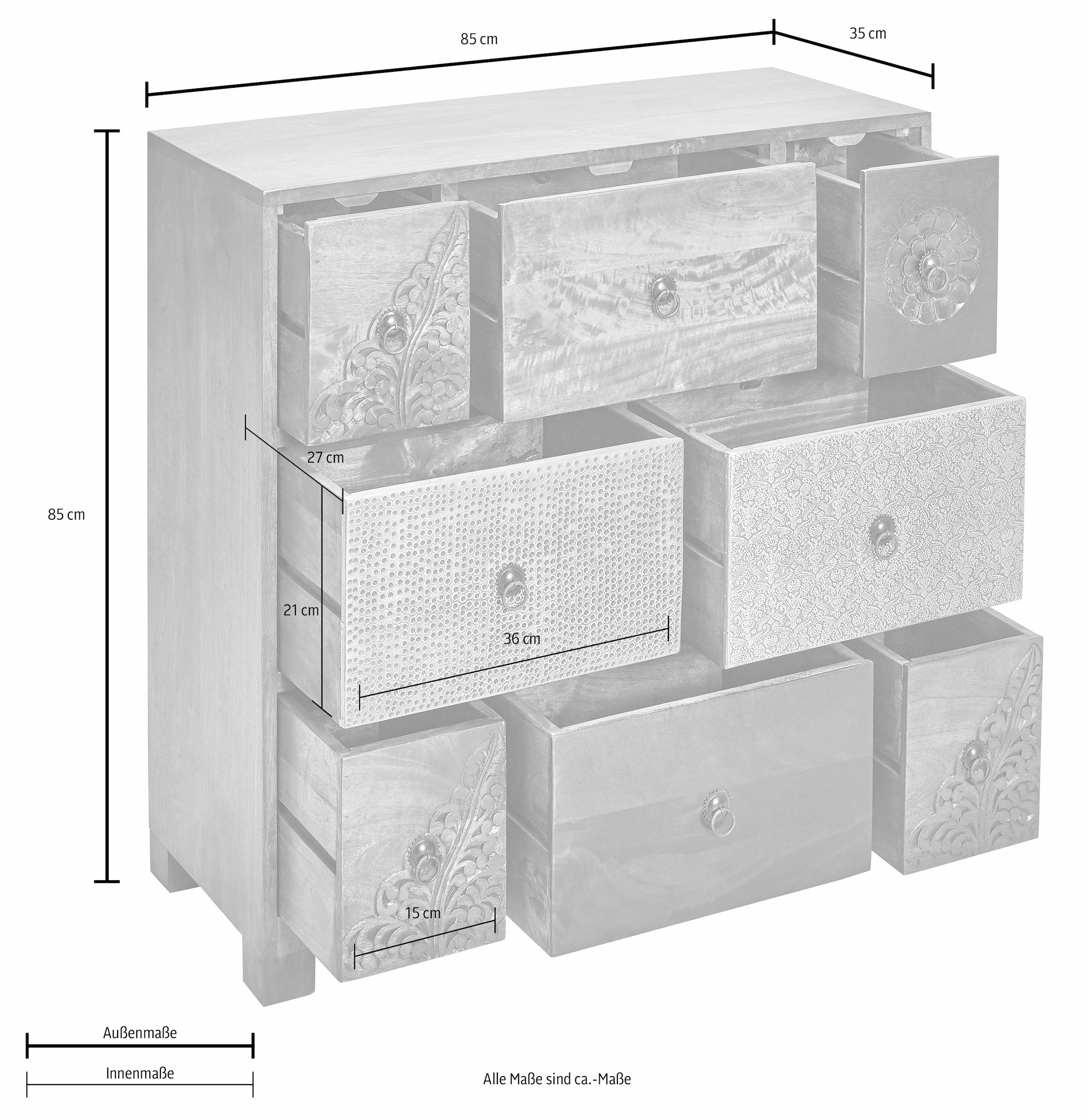 Home affaire Kommode »Mahar« Breite 85 cm