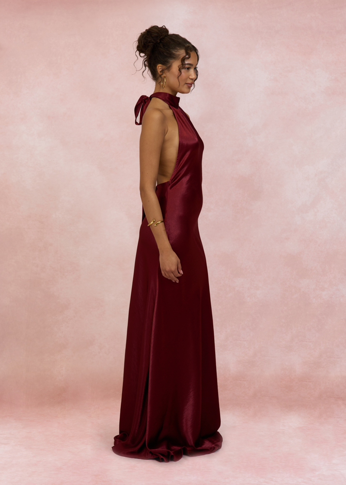 Olivia jurk burgundy