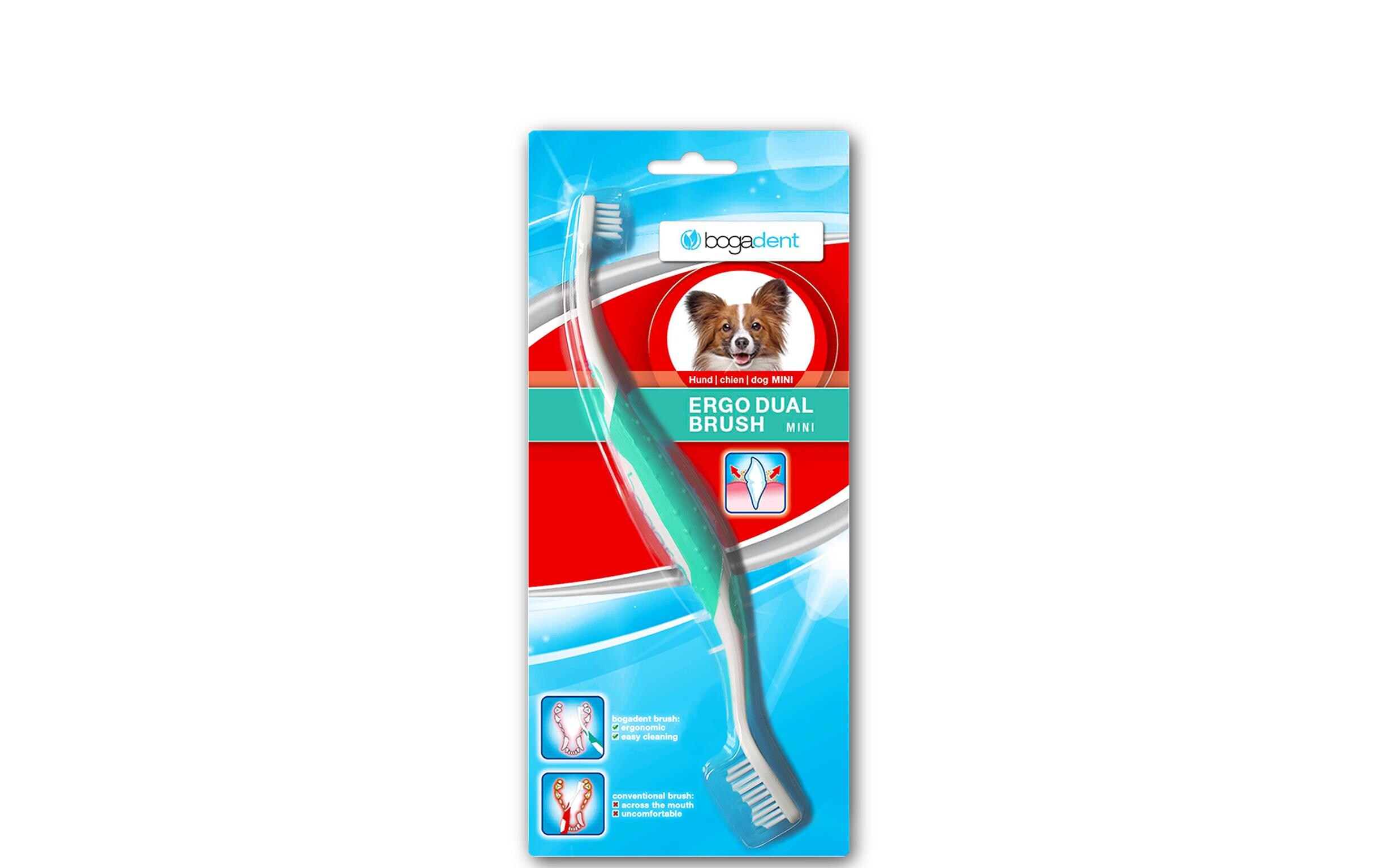 Hunde-Zahnbürste Ergo Dual Brush Mini 1 StückFür die Gebissreinigung Ihres Hundes
