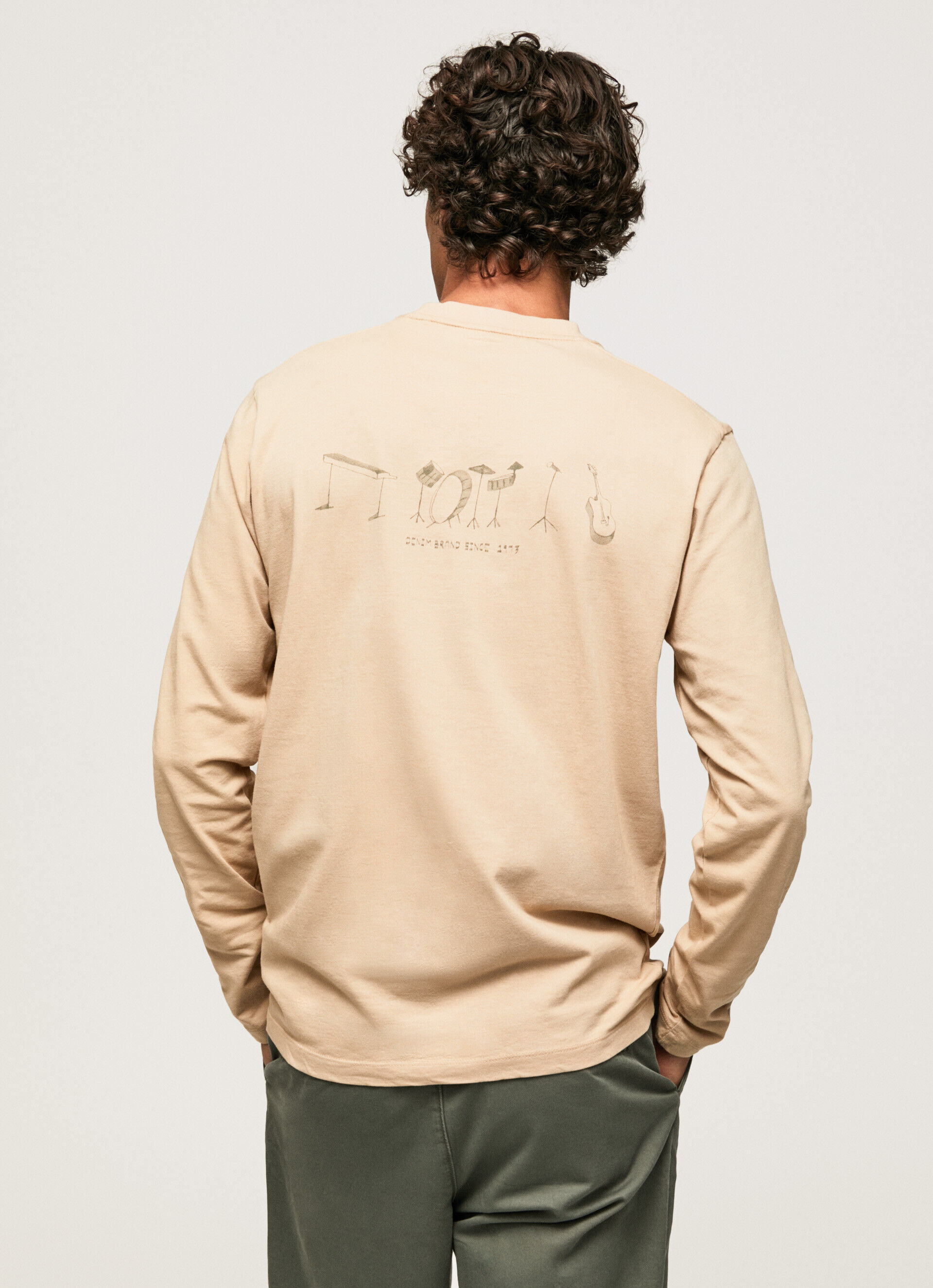 CAMISA ALGODÓN GRANDE MANGÁ - bege pedra