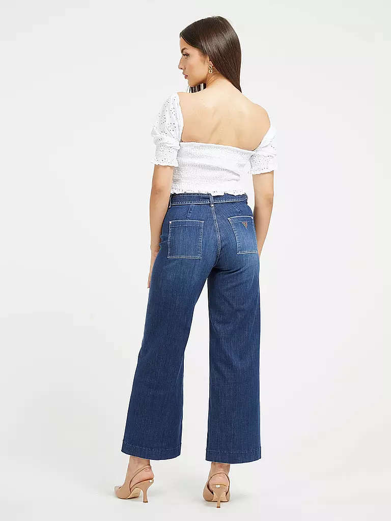GUESS Jeans Wide Leg DAKOTA SEAMLESS blau