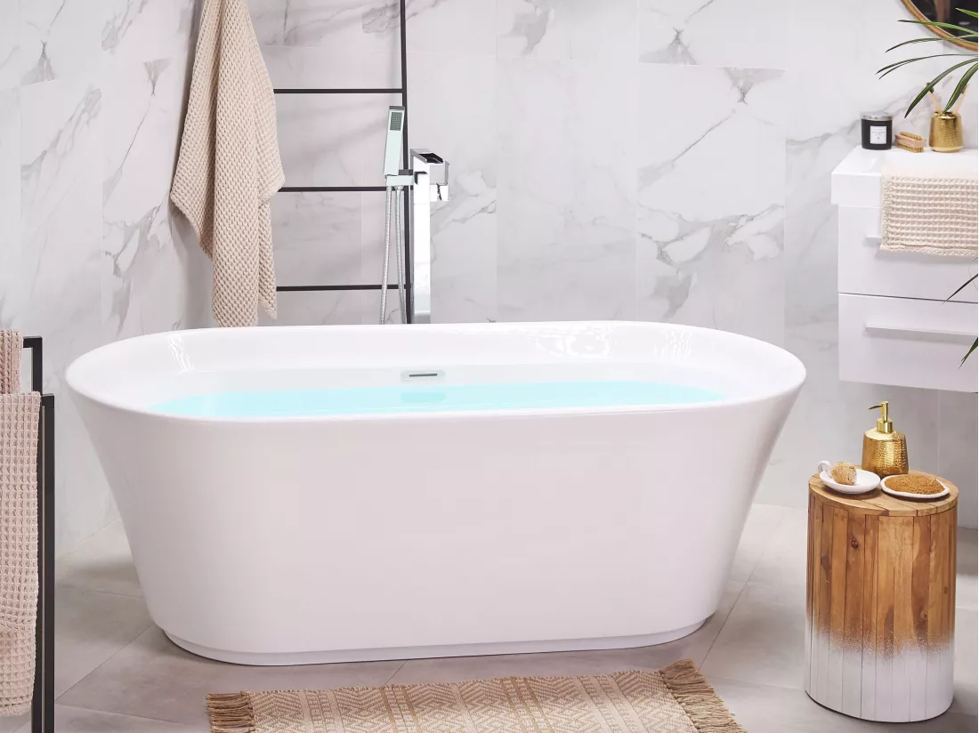 Baignoire îlot blanche 170 x 80 cm OVALLE