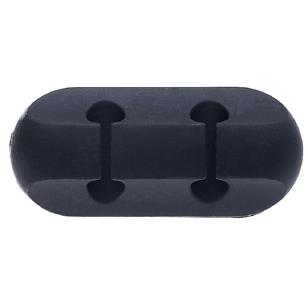 Attache câble adhésif 2 entrées noir ou blanc