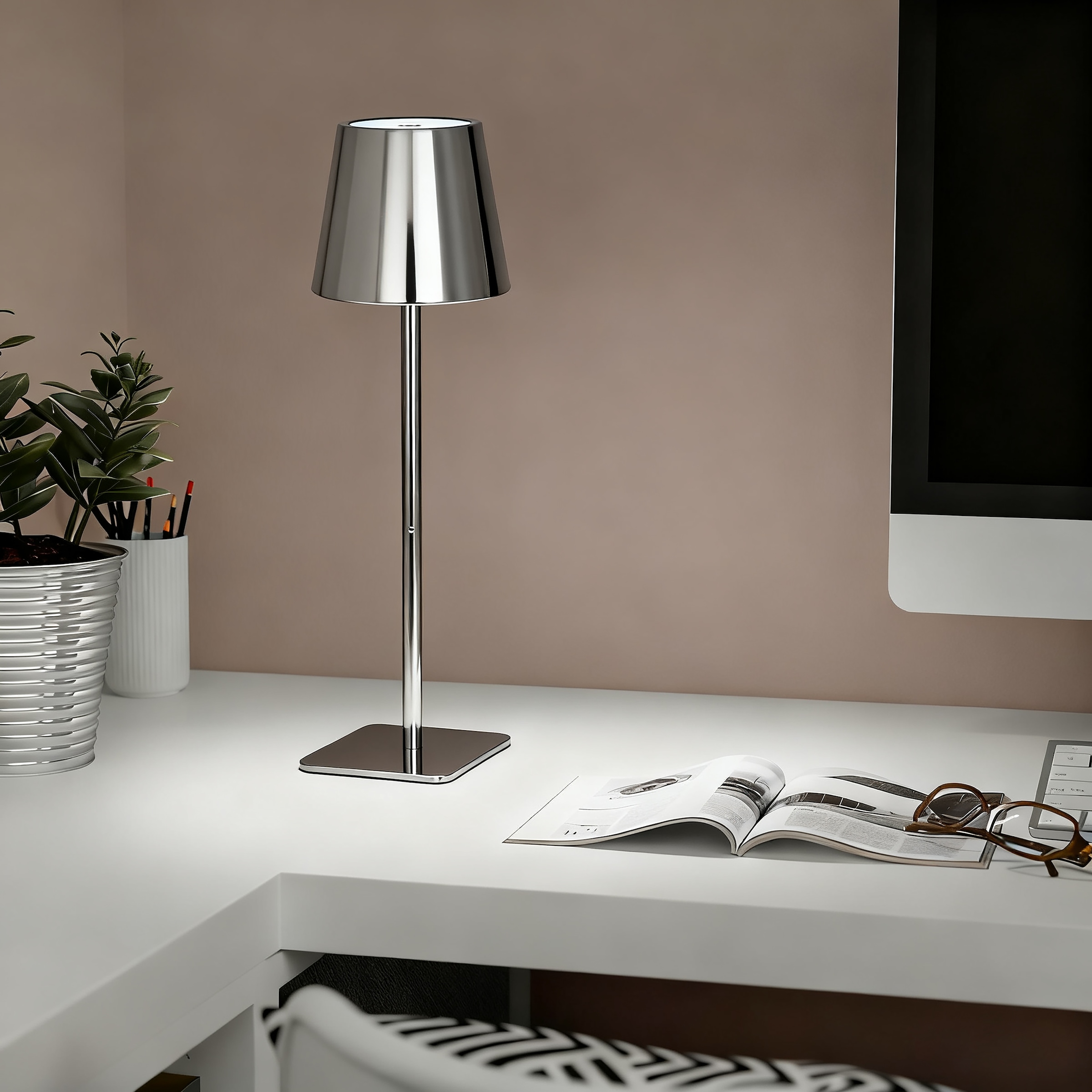 GOODproduct LED Tischleuchte »Merrin« LED-Modul 2 Stk. warmweiss - kaltweiss