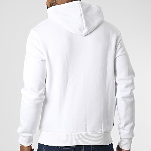 Sweat Capuche Luke Poster Blanc Bleu Marine