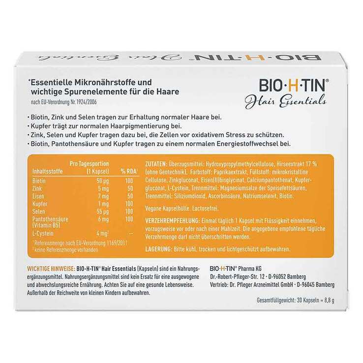 Bio-H-Tin Hair Essentials Mikronährstoff-Kapseln, 30 St