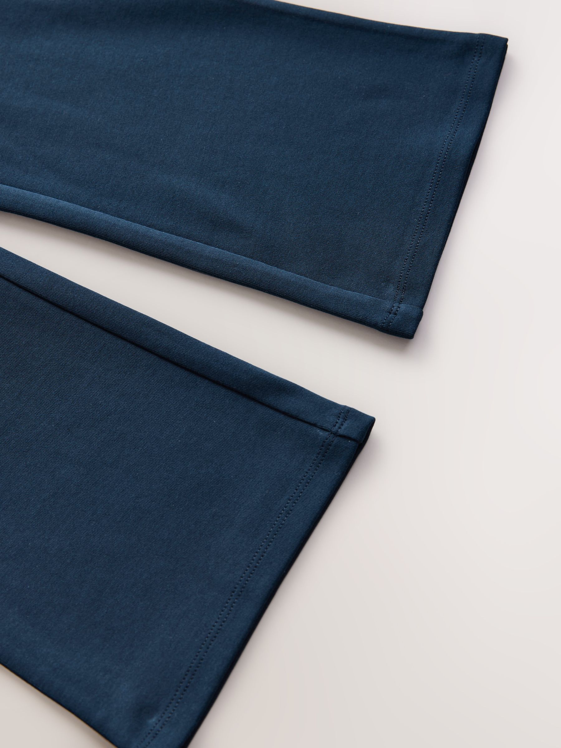 Donkerblauw - 2 schoolbroeken met hoog aandeel katoen, stretchy, bootcut en elastische tailleband (3-17jr)