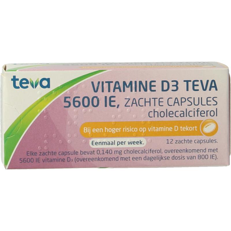 Teva Vitamine D3 5600IE (12 capsules)