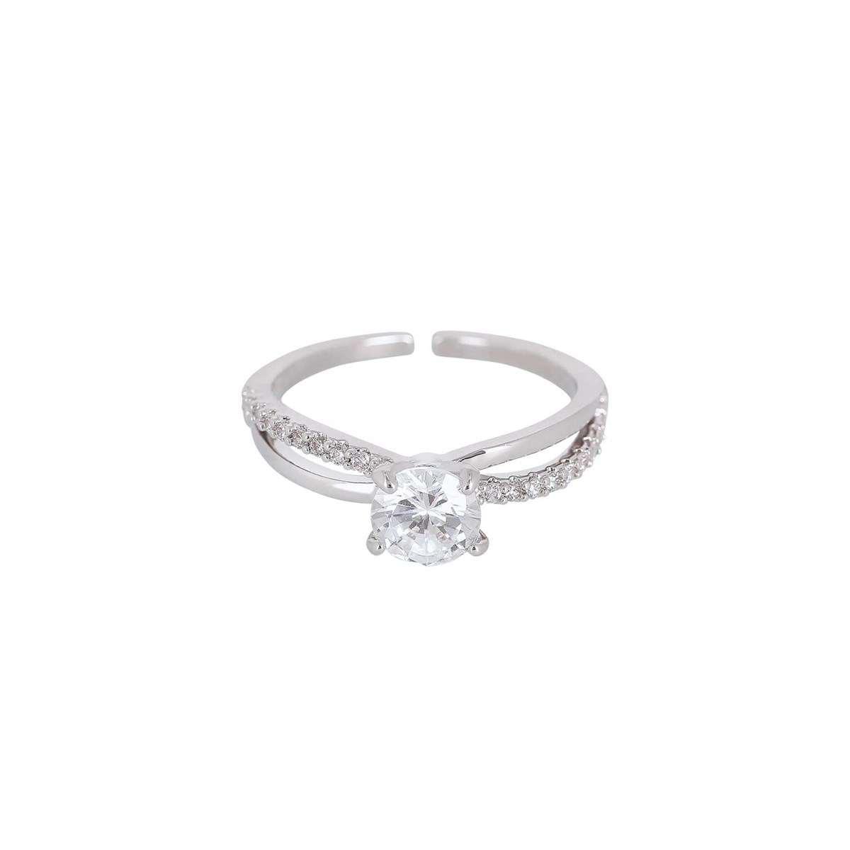 Bague Princesse argentée strass