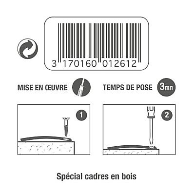 4 tournettes à visser Le crochet Français 50 mm