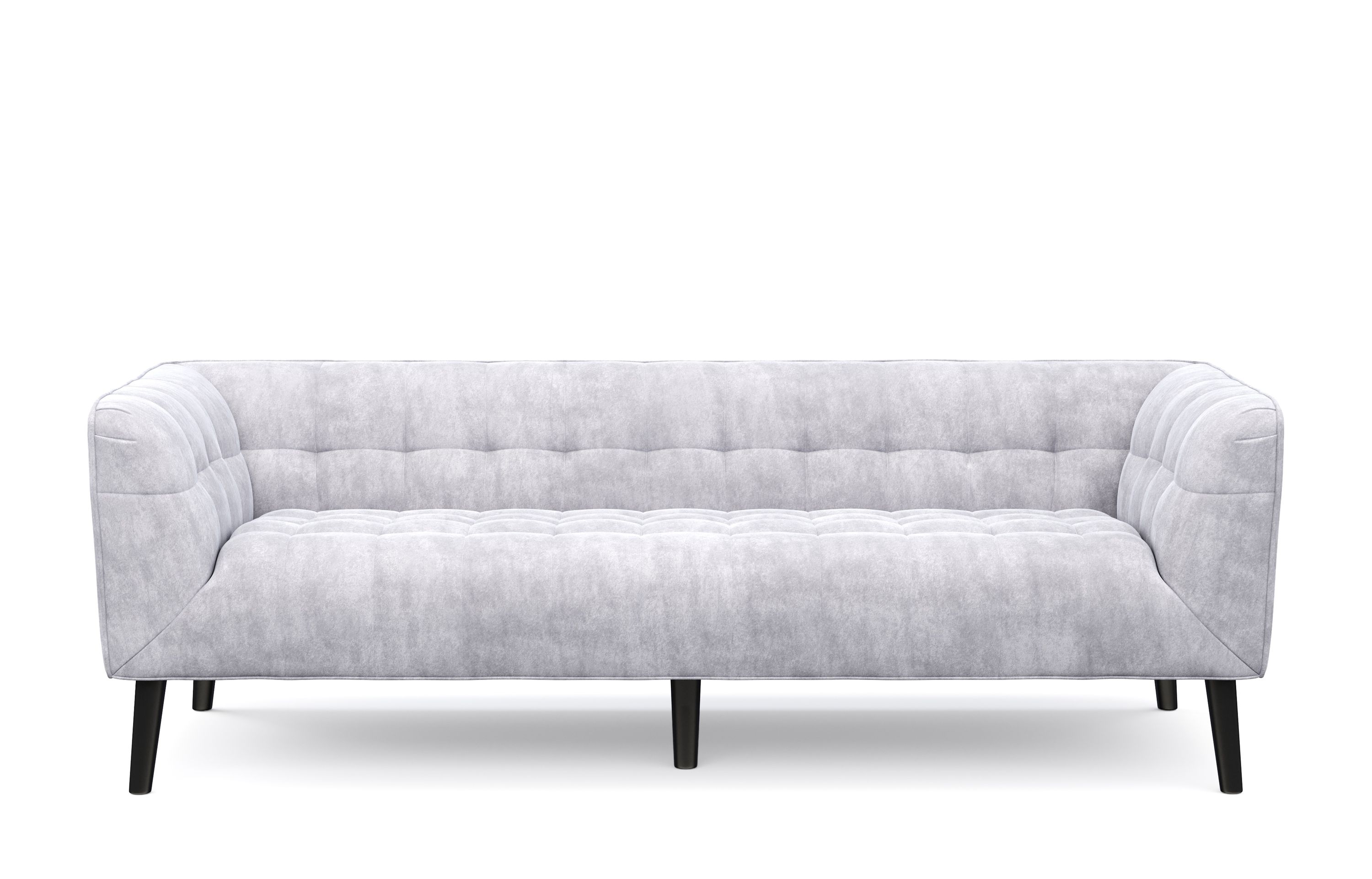 Sofa Set Samt MERLIN grau