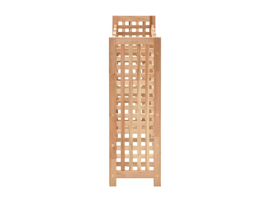 Casier à bouteilles pour 25 bouteilles Bois de noyer 63x25x73