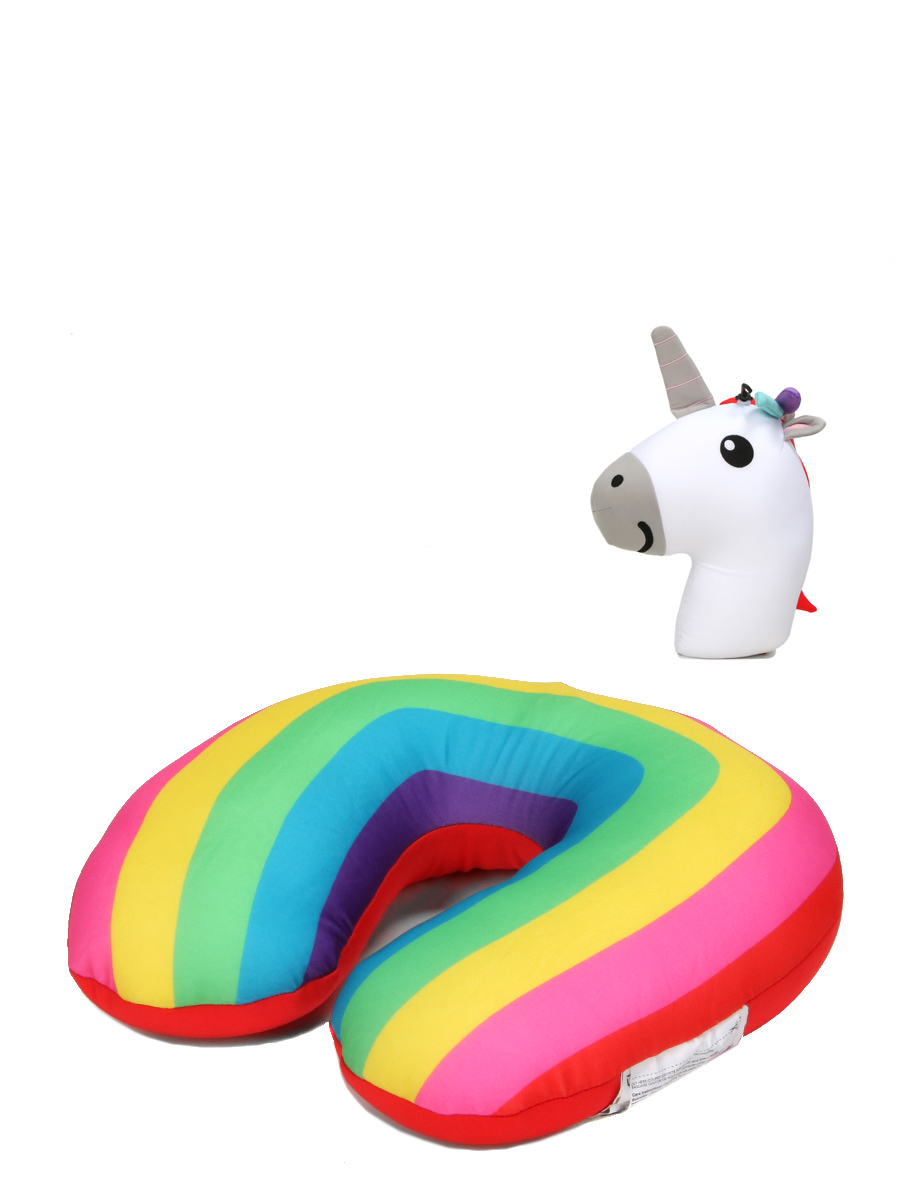 Coussin de voyage Kikkerland Zip & Flip Licorne