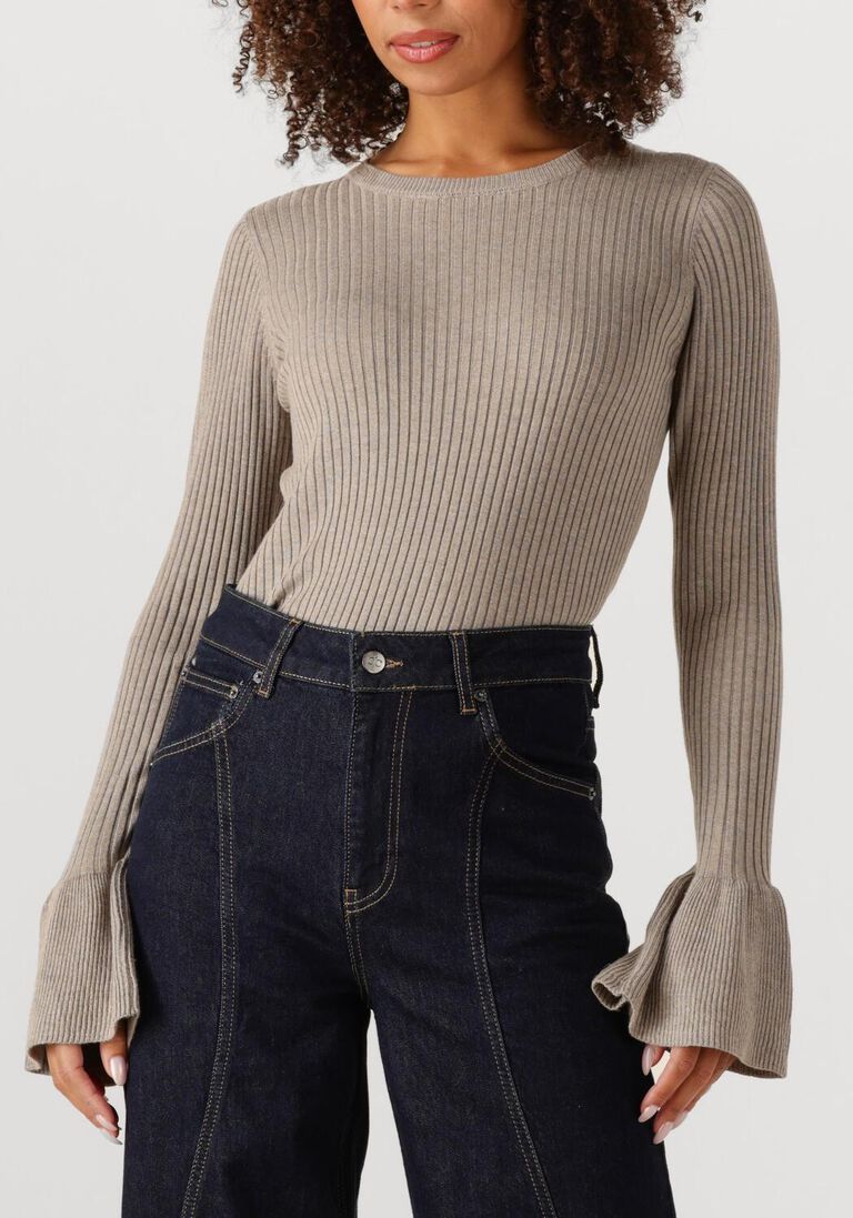 beige co'couture top balin wide cuff knit