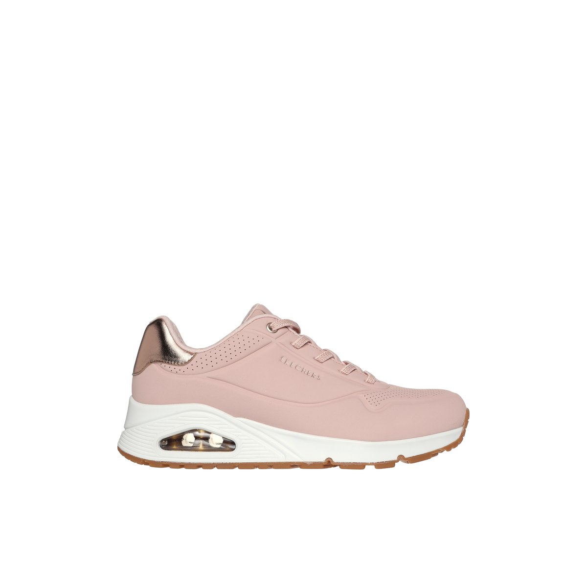 2X les points-Uno_shim-l-Baskets - Talon plat - Rose Clair