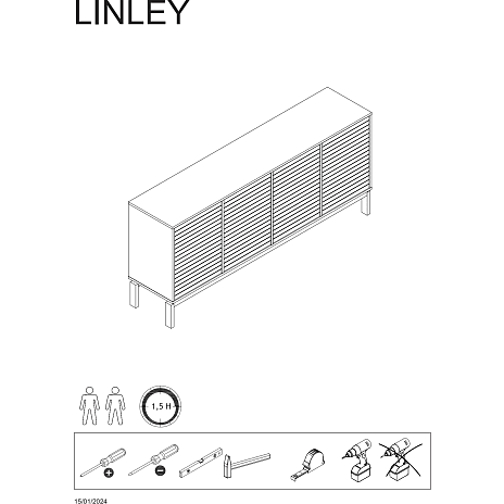 Linley skænk - hvid eg