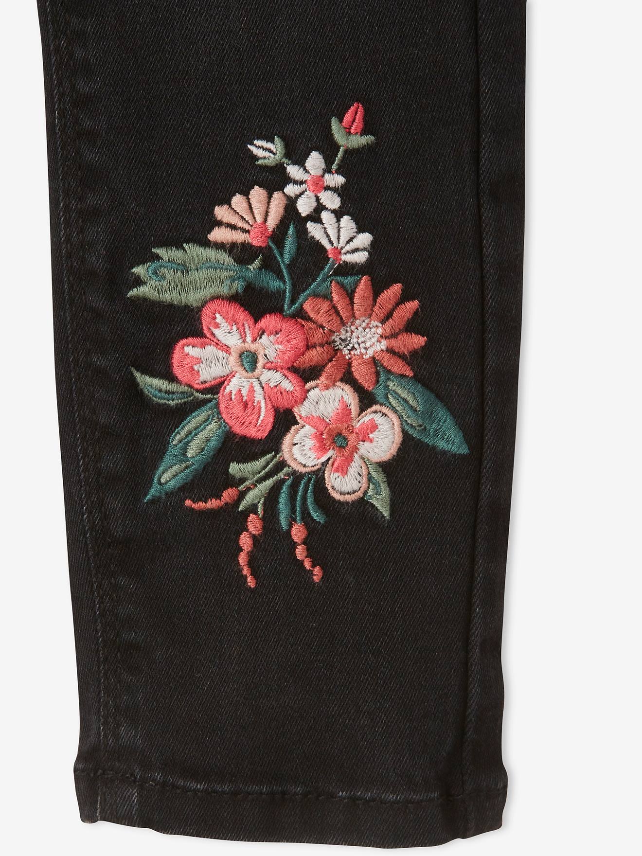 Calças legging bordadas 