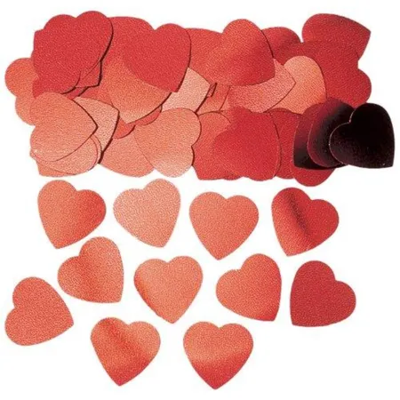 amscan Konfetti Jumbo-Herzen rot, 14 g