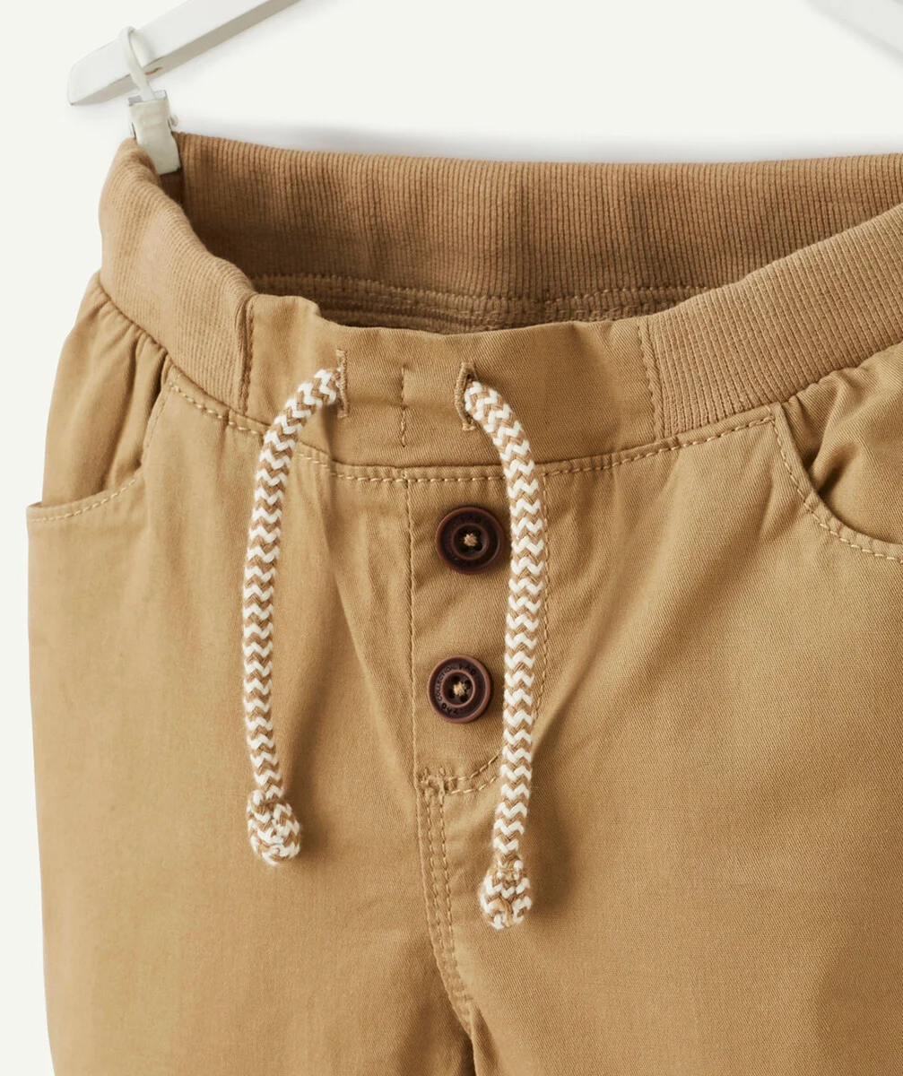 LE PANTALON SAROUEL BEIGE AVEC CORDON DE SERRAGE