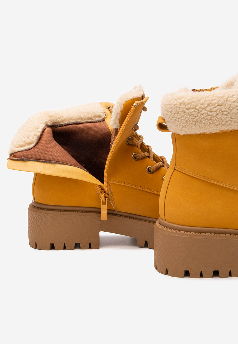 Bottines à lacets femme jaunes Pavira