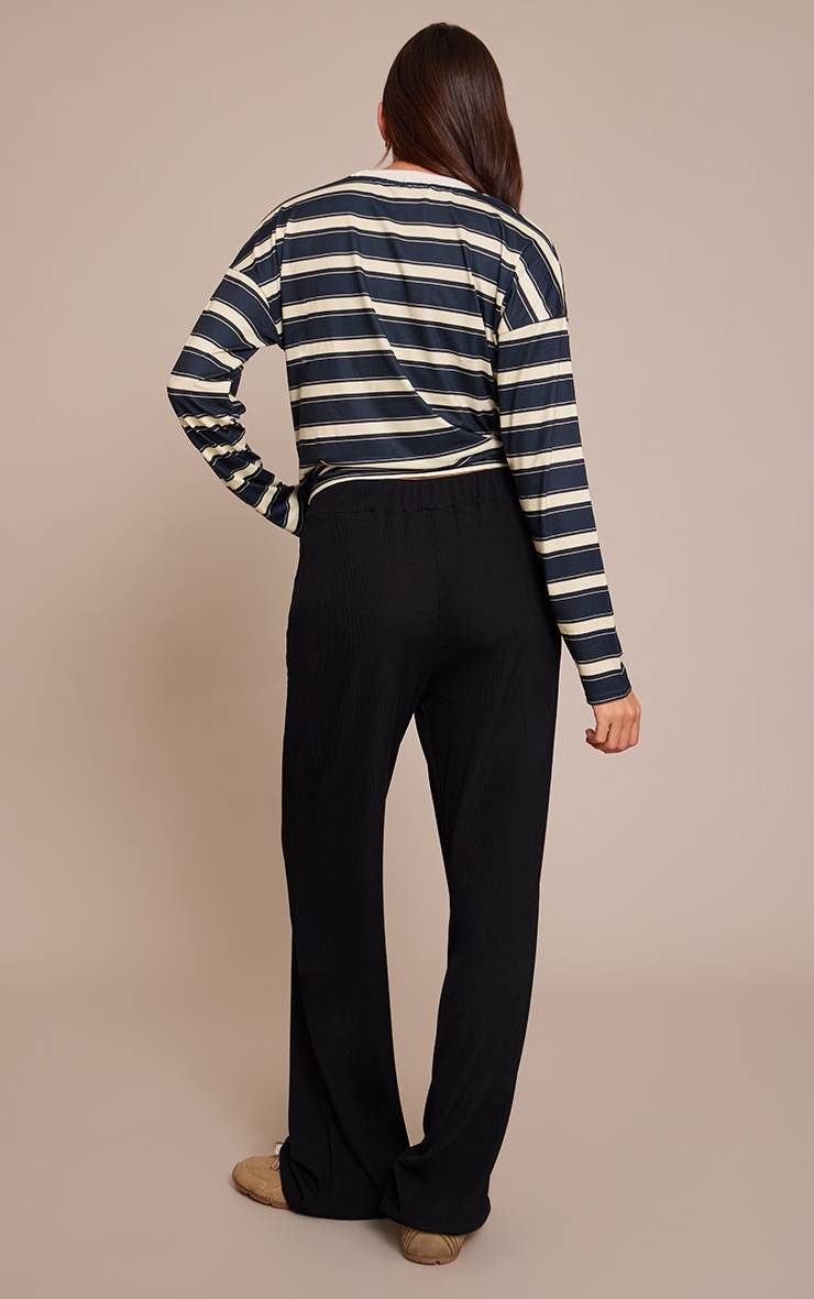 Noir Pantalon Large Boyfriend Chocolat