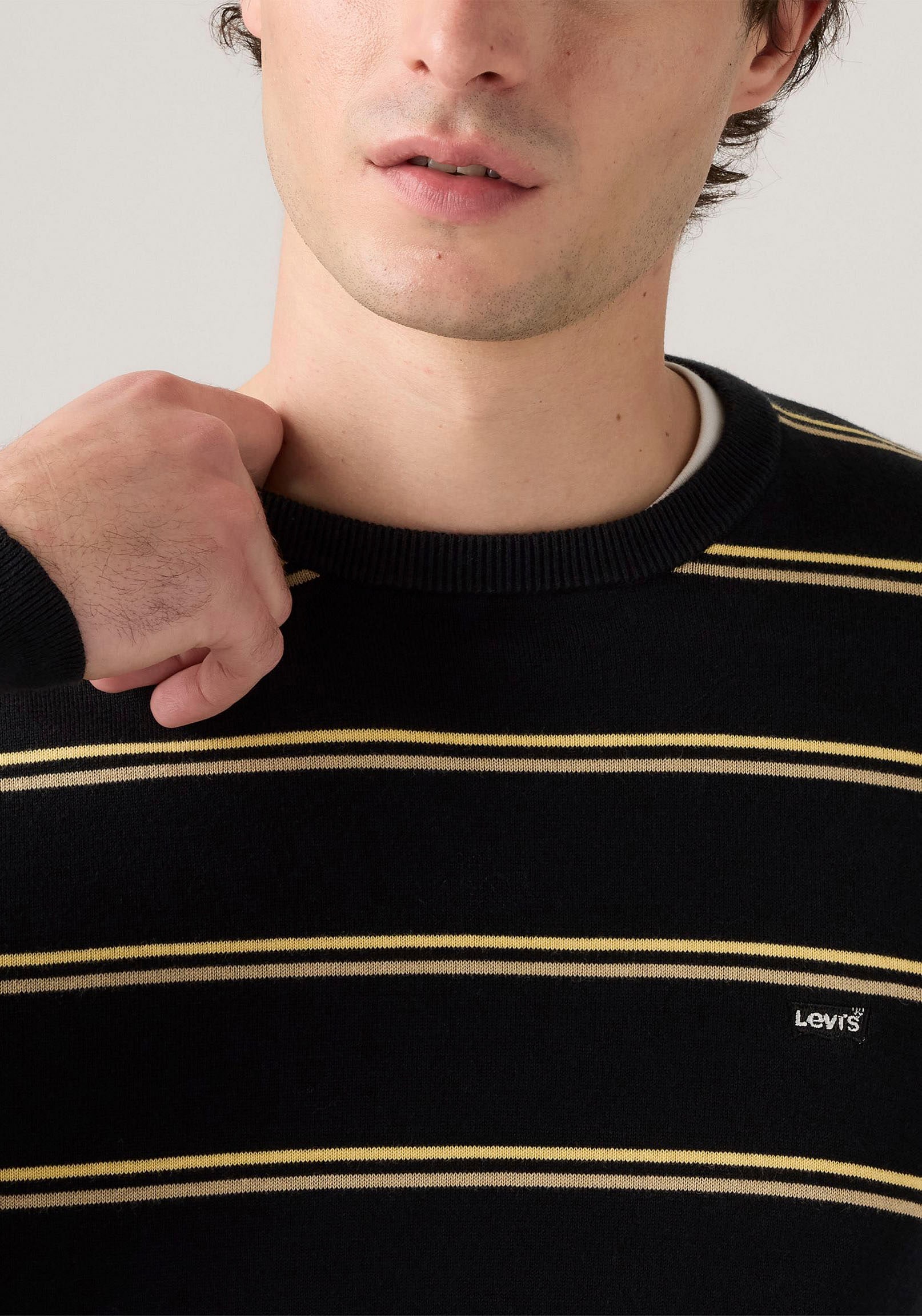 Levi's® Rundhalspullover , Formstabiler Feinstrick dank Elasthan