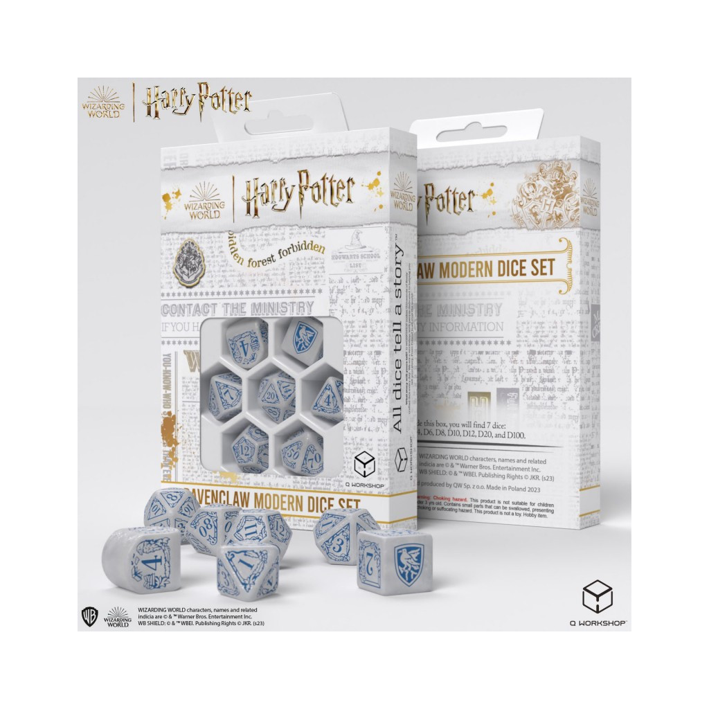 Set de dés Harry Potter - Serdaigle Blanc