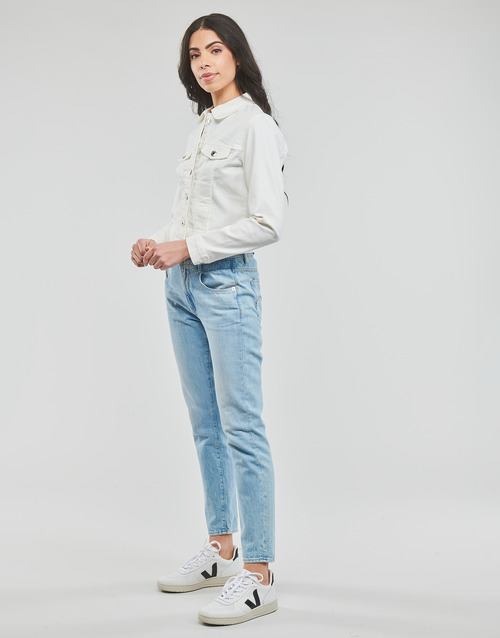 Vero Moda - VMLUNA LS SLIM DNM JACKET MIX GA NOOS - Blanc