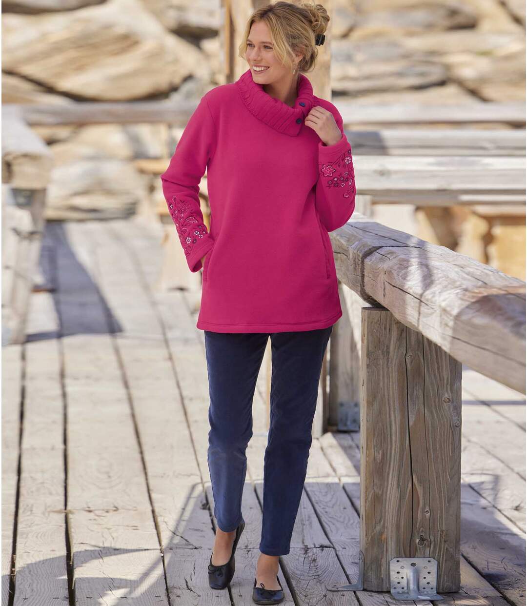 Pantalon Tregging en Velours Stretch Confort