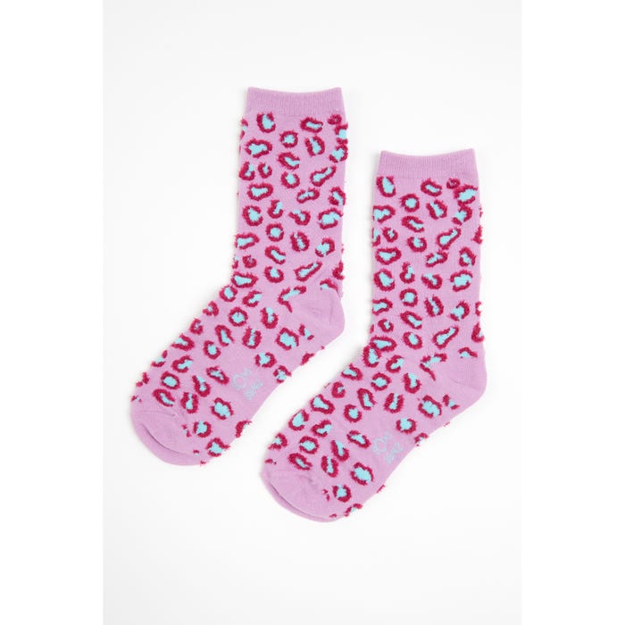 sOxi-Sokken fluffy luipaardprint - Soxi