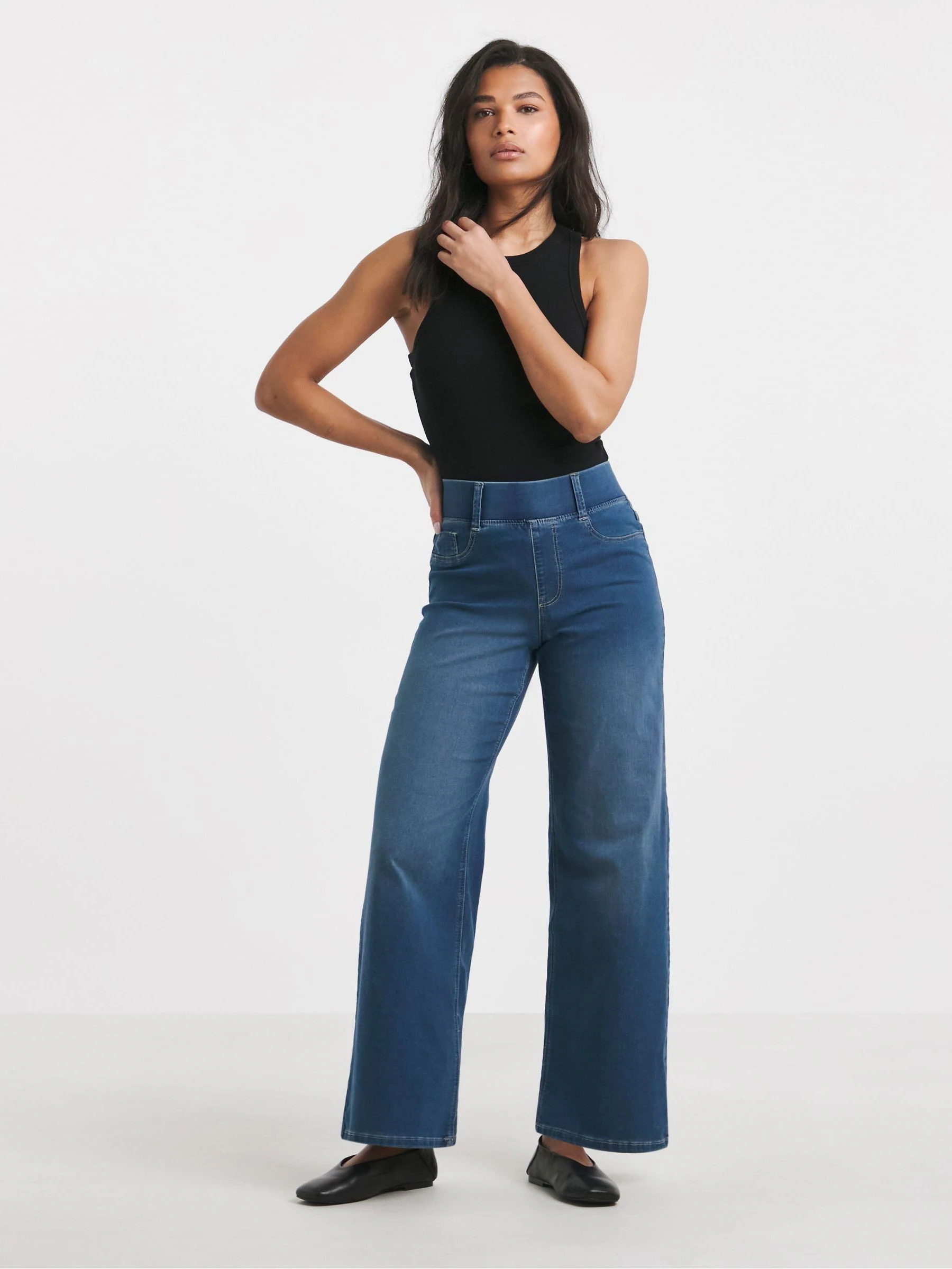 Blauw - Simply Be Wide Leg Jeggings