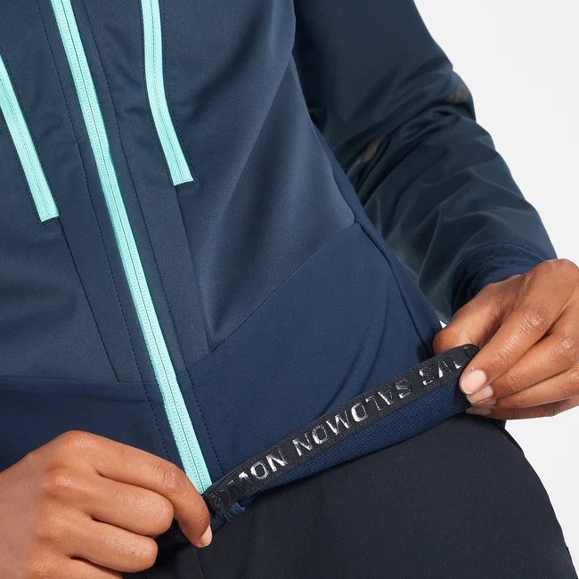 MTN  Windjacke mit Kapuze durchgehendem Reißverschluss Damen