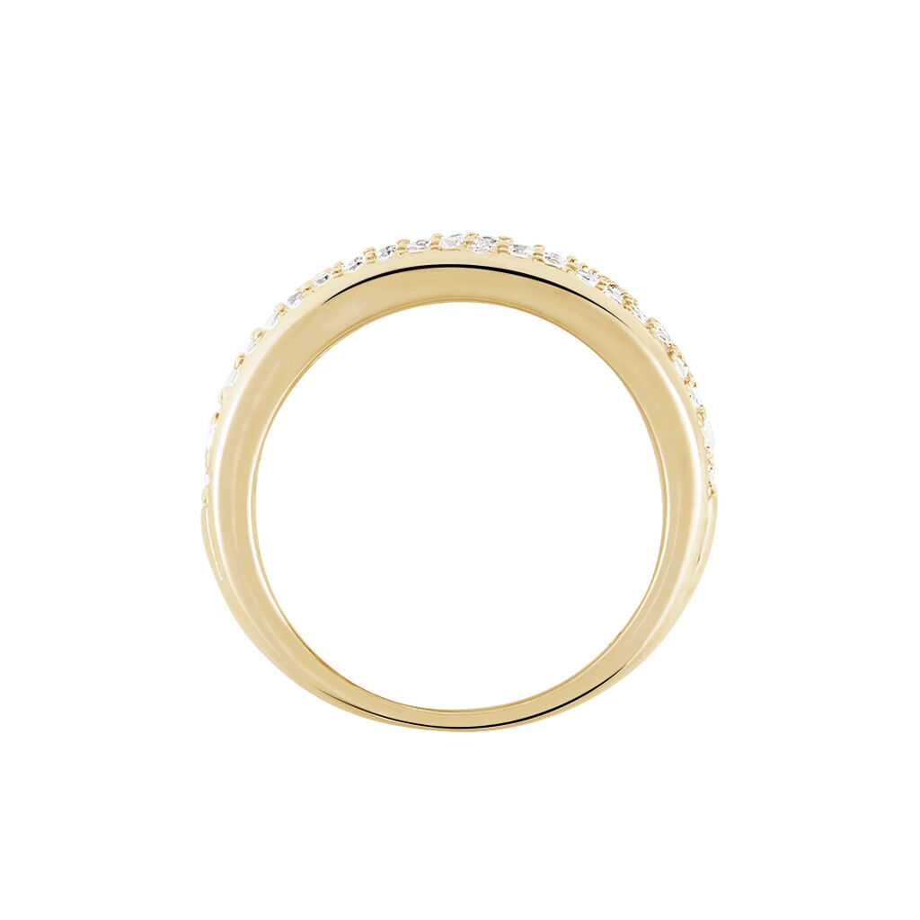 Bague Edenne Plaqué Or Jaune Oxyde De Zirconium