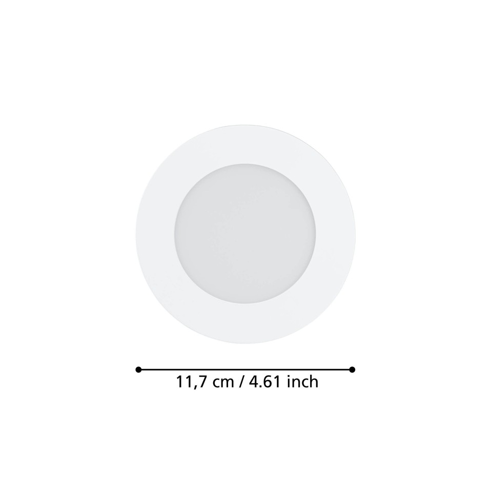 EGLO - Fueva-Z indbyg. hvid Ø12 - TW - Zigbee, Bluetooth