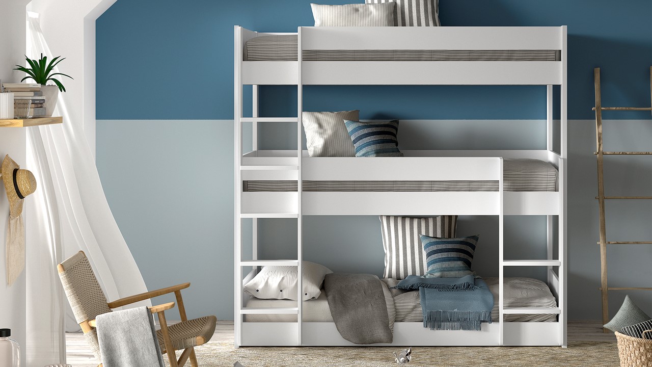 Stapelbed triple scott wit