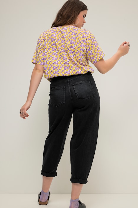 Ballon-Jeans, Wide Fit, Stretchdenim, 5-Pocket, Elastikbund