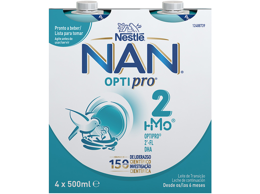 LEITE NAN 2 PRONTO A BEBER 4X500ML