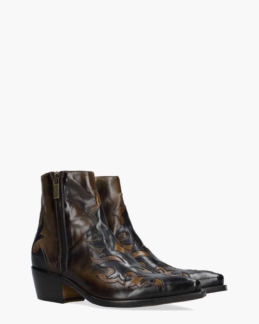 Jo Ghost 2882 Bruin/Zwart Dames Enkelboots