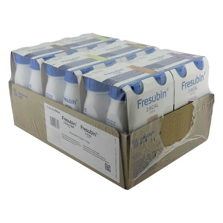 Fresubin 2 kcal Drink Mischkarton ballaststofffreie / ballaststoffhaltige Trinkflaschen, 24X200 ml