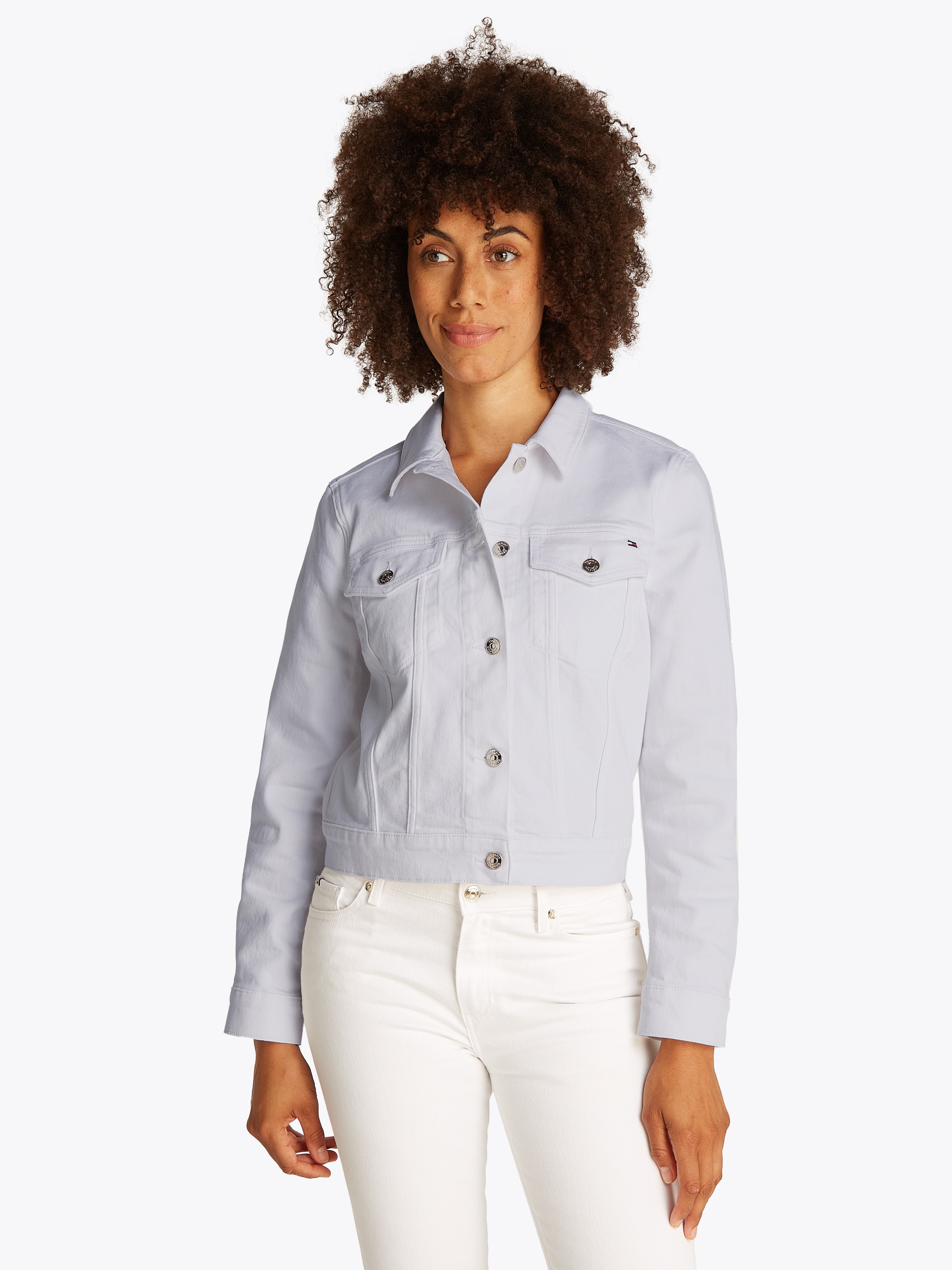 Tommy Hilfiger Jeansjacke »DNM SLIM JACKET WHITE« mit vielseitigem Design