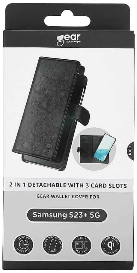 Gear Samsung Galaxy S23+ 2-i-1 pungetui (sort)