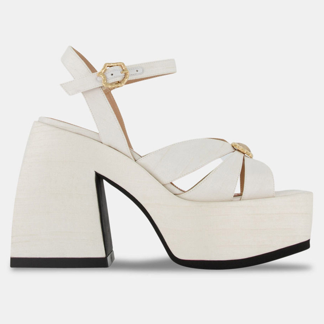 Nodaleto Sandales Lea blanches - Talon 11 cm