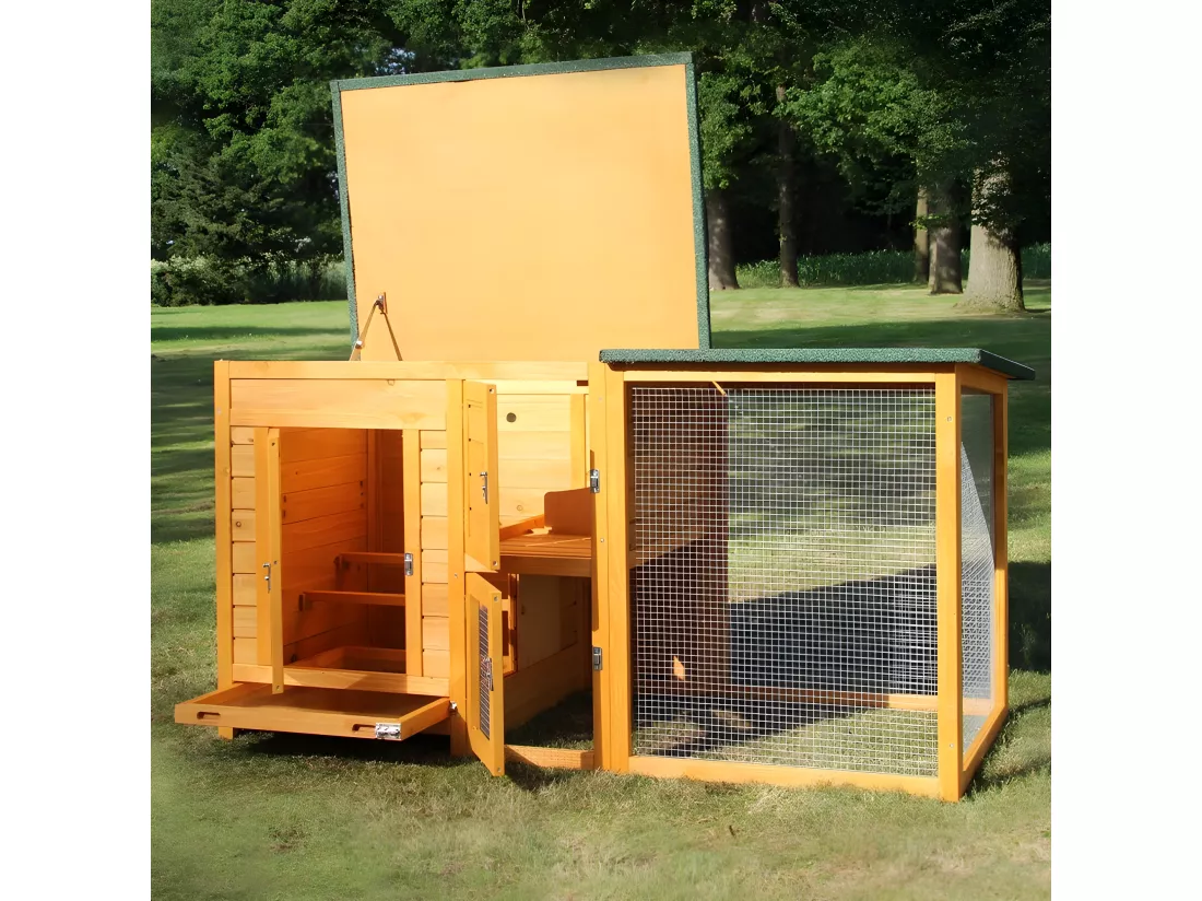 Poulailler pour jardin exteieure 5 poules r 150 x 80 x 68 cm - Modele 147 FLEXI Standard
