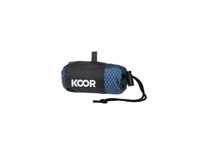 KOOR Handtuch Silva Onda Blu S 35 x 55 cm Outdoor-Handtuch mit Silber-Ionen Veredelung