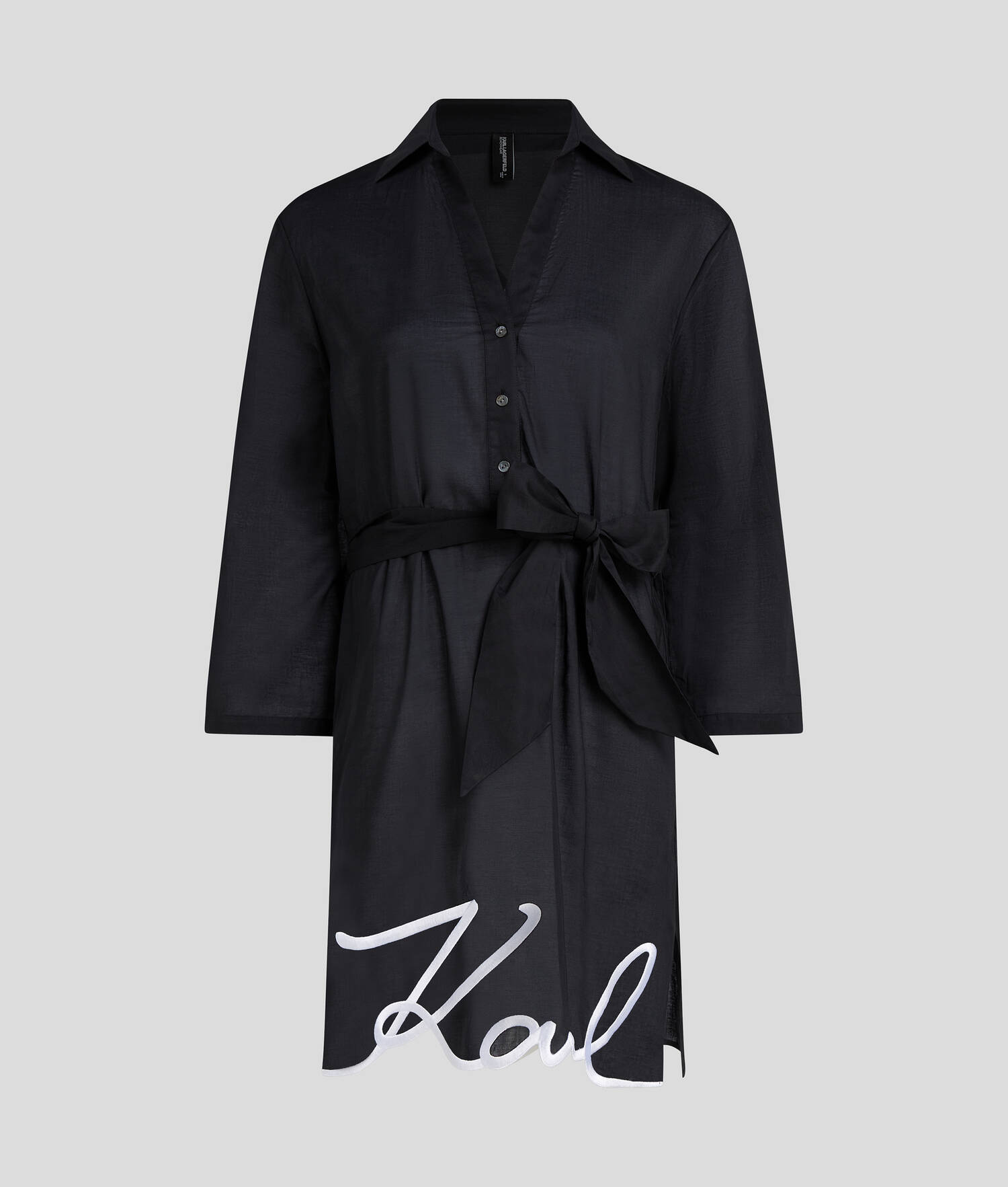 ROBE-CHEMISE DE PLAGE K/SIGNATURE - Noir
